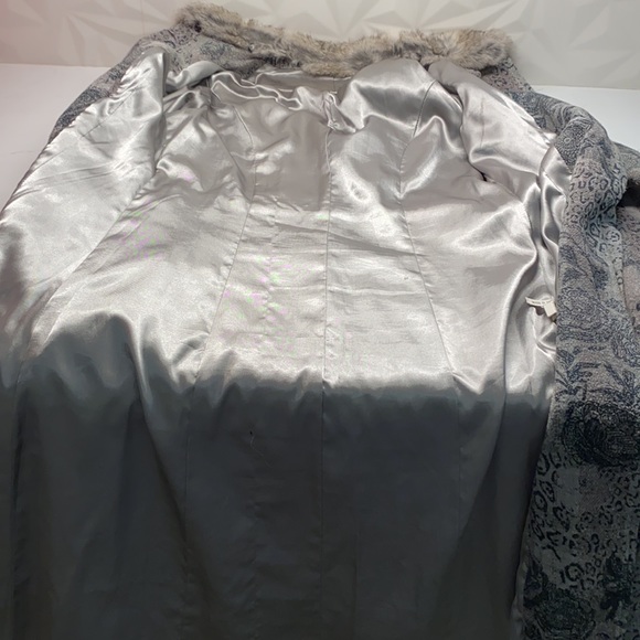 Diane von furstenburg coat with removable rabbit collar - Picture 11 of 12